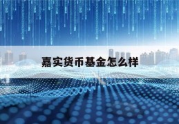 嘉实货币基金怎么样(嘉实货币基金怎么样知乎)