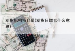 期货机构持仓量(期货日增仓什么意思)