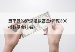 费率低的沪深指数基金(沪深300指数基金排名)