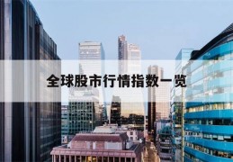 全球股市行情指数一览(全球股市行情指数一览表东方财富网)