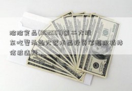 洽洽食品(002557)第二大股东吃警示函大艺术品投资笔超限减持信披违规