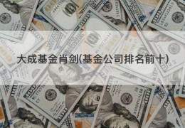 大成基金肖剑(基金公司排名前十)