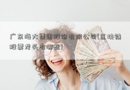 广东海大集团股份有限公司(区块链股票龙头有哪些)