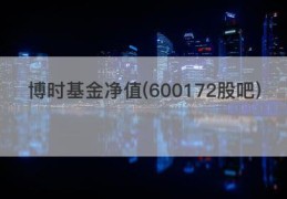 博时基金净值(600172股吧)