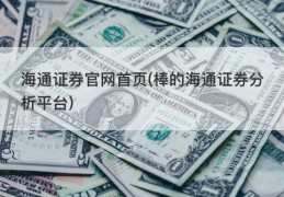 海通证券官网首页(棒的海通证券分析平台)